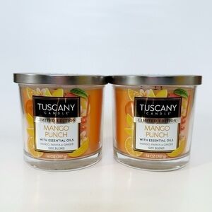 Tuscany Candle Mango Punch With Essential Oils Papaya & Ginger Bundle of 2